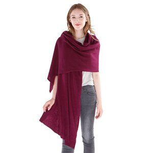 9835 100% Pure Cashmere Wrap Shawl- Extra Large Stole Scarf